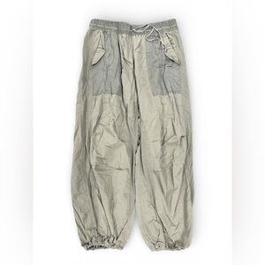Daily Practice Parachute Pants. Size Large. Army Green. Drawstring Wide Waist.